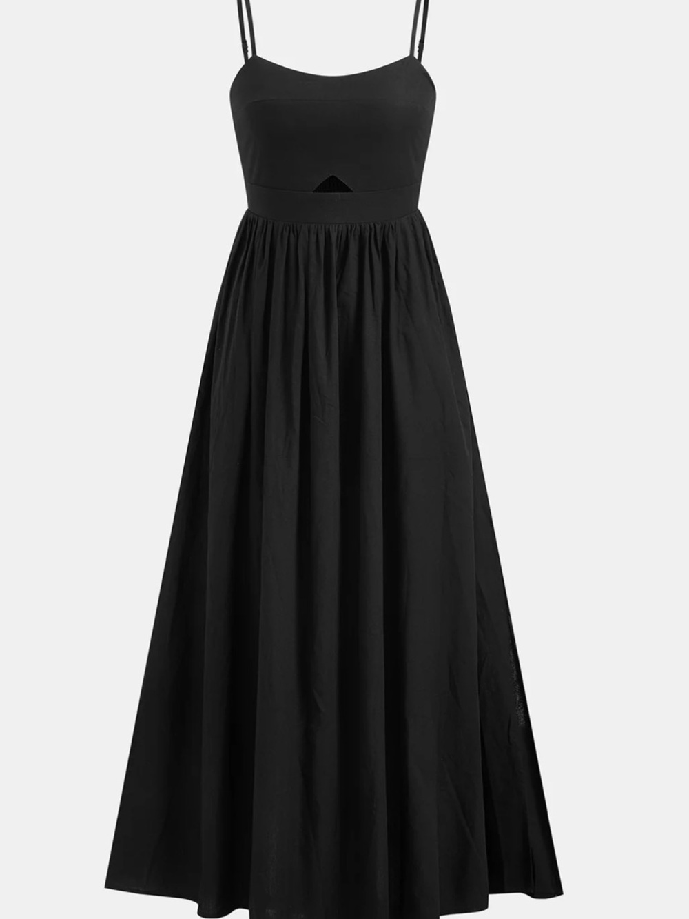 Commense Black Maxi Dress with Cutout - Picture 4 of 11